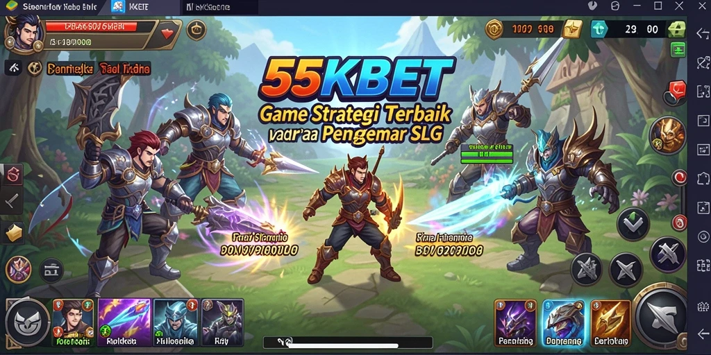 Tampilan gameplay SLG yang intens dan menarik di 55KBET.