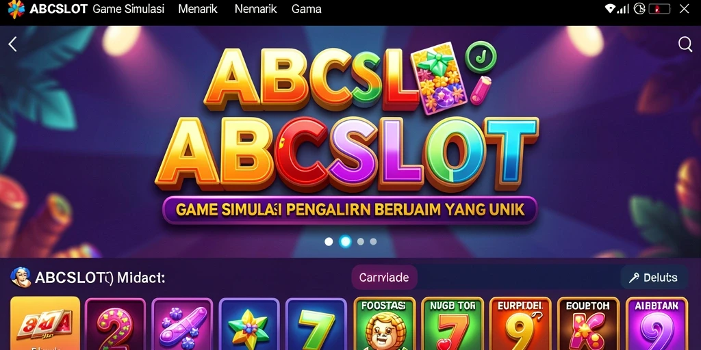 Tangkapan layar utama ABCLSOT menampilkan aksi penuh warna dari gameplay Simulation.