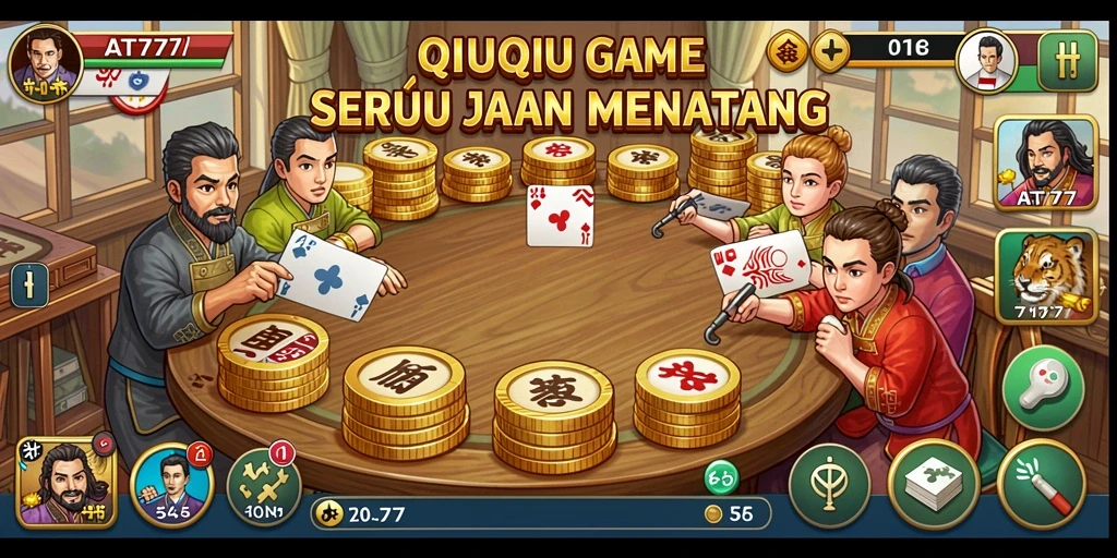 Screenshot AT777 menampilkan keseruan gameplay QiuQiu.