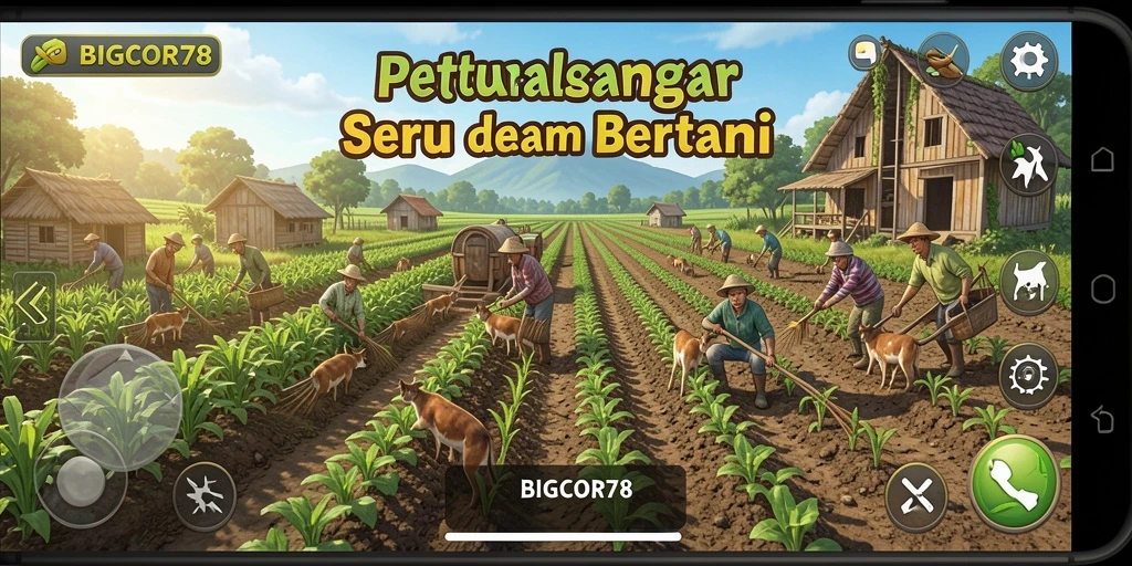Tangkapan layar BIGCOR78 menunjukkan gameplay seru dalam bertani.