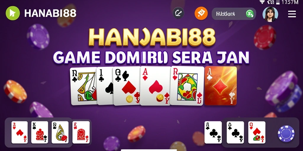 Tangkapan layar gameplay seru dari HANABI88 dengan kartu domino.