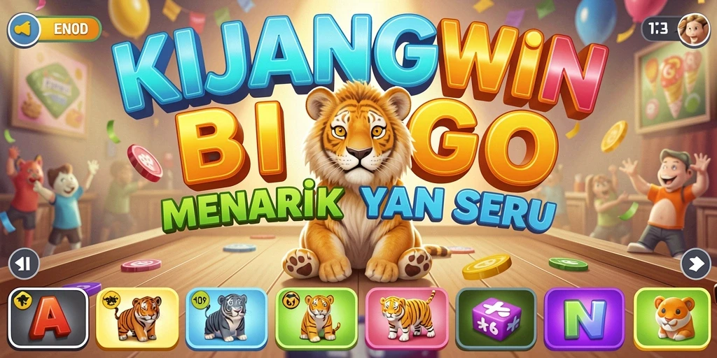 Tampilan permainan Bingo yang mengasyikkan di KIJANGWIN.