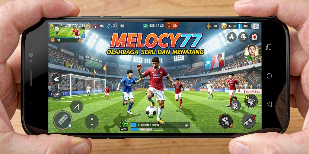 Screenshot gameplay MELODY77 yang menunjukkan aksi seru dalam pertandingan olahraga.