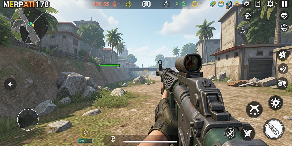Tampilan gameplay seru dari MERPATI178 dalam pertempuran TPS.