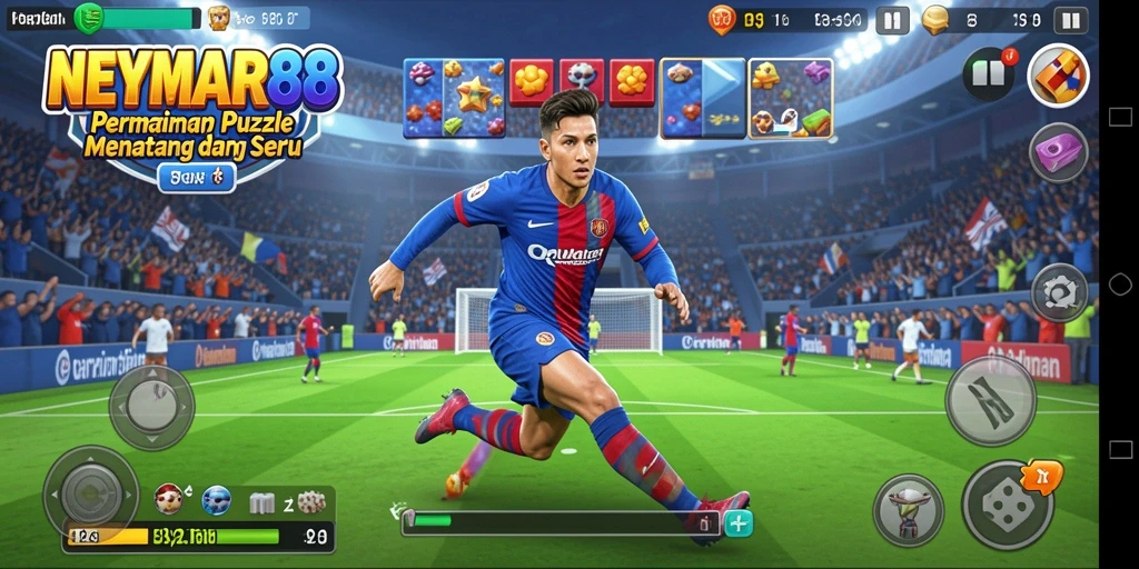 Tampilan gameplay seru dari NEYMAR88 yang penuh tantangan Puzzle.
