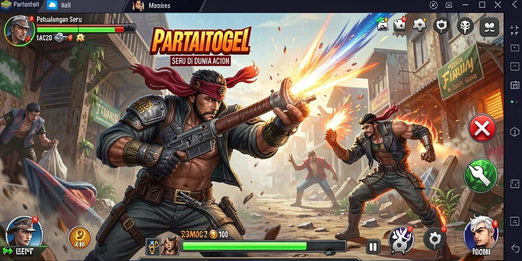 Tampilan gameplay memukau dari PARTAITOGEL saat pertempuran berlangsung.