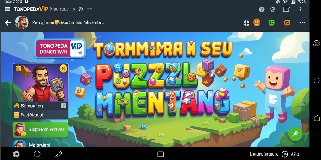 Tampilan gameplay seru dari TOKOPEDIAVIP dengan tantangan puzzle.