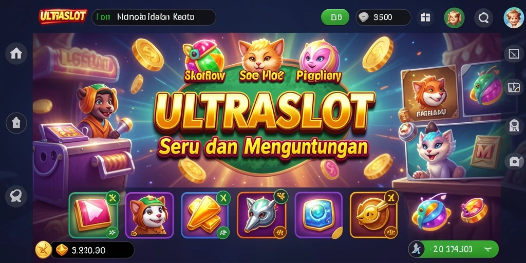Tampilan gameplay ULTRASLOT yang menegangkan dan seru.