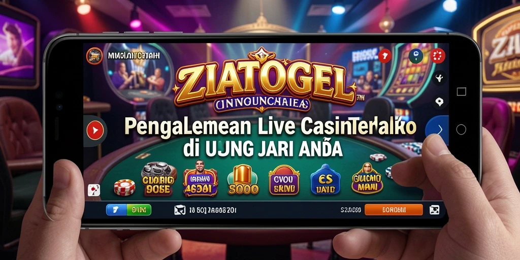 Gameplay ZIATOGEL yang mendebarkan dengan dealer langsung.